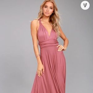 Lulu's Pink Maxi Dress